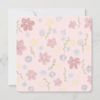 Flat Invitation, Size: 5.25" x 5.25", Paper: Semi- Invitation