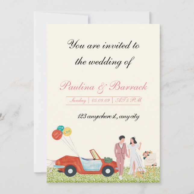 Flat Invitation, Size: 5" x 7", Paper: Matte, Enve Invitation (Front)