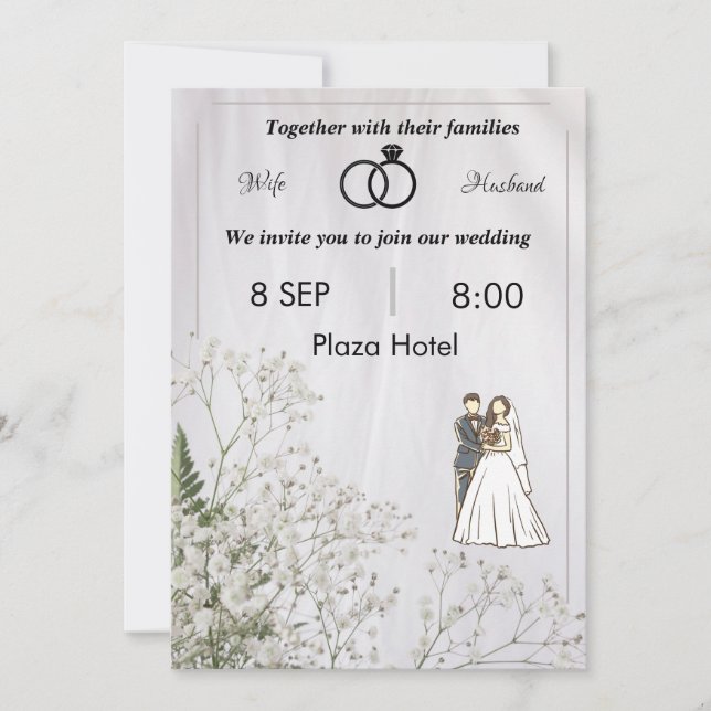 Flat Invitation, Size: 5" x 7", Paper: Matte, Enve Invitation (Front)