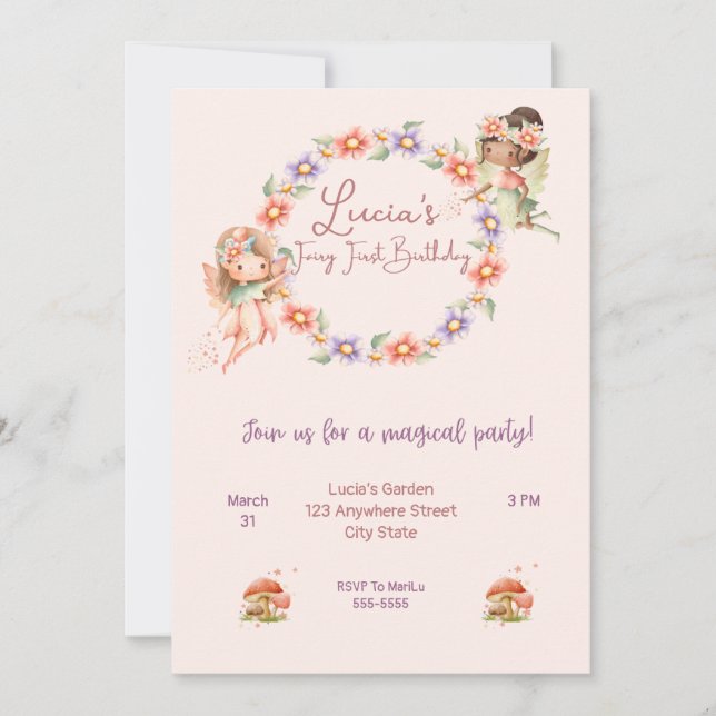 Flat Invitation, Size: 5" x 7", Paper: Signature M Invitation (Front)