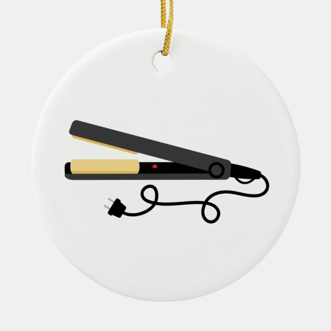 Flat Iron Ceramic Ornament (Front)