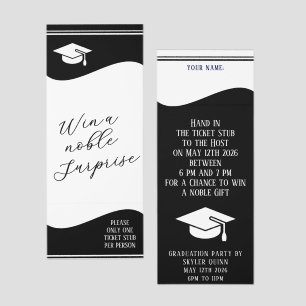 Flat Label Border - Wave black 1 Raffle Tickets