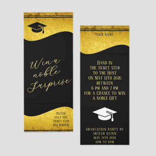 Flat Label Border - Wave gold 1 Raffle Tickets