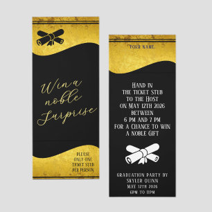 Flat Label Border - Wave gold 1 Raffle Tickets