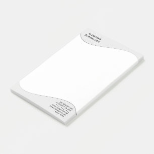 Flat Label Border - Wave gray gradient 1 Post-it Notes