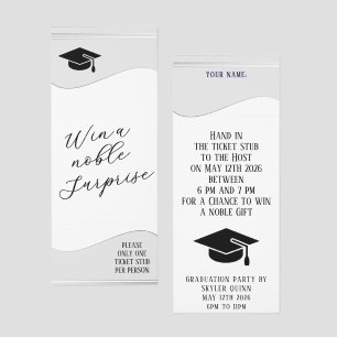 Flat Label Border - Wave gray gradient 1 Raffle Tickets