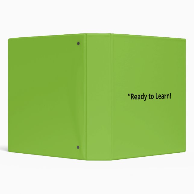 Flat Lime Green Background – School Texture 3 Ring Binder (Background)