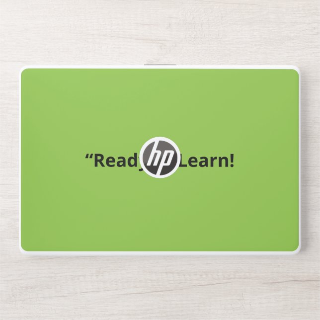 Flat Lime Green Background – School Texture HP Laptop Skin (Front)