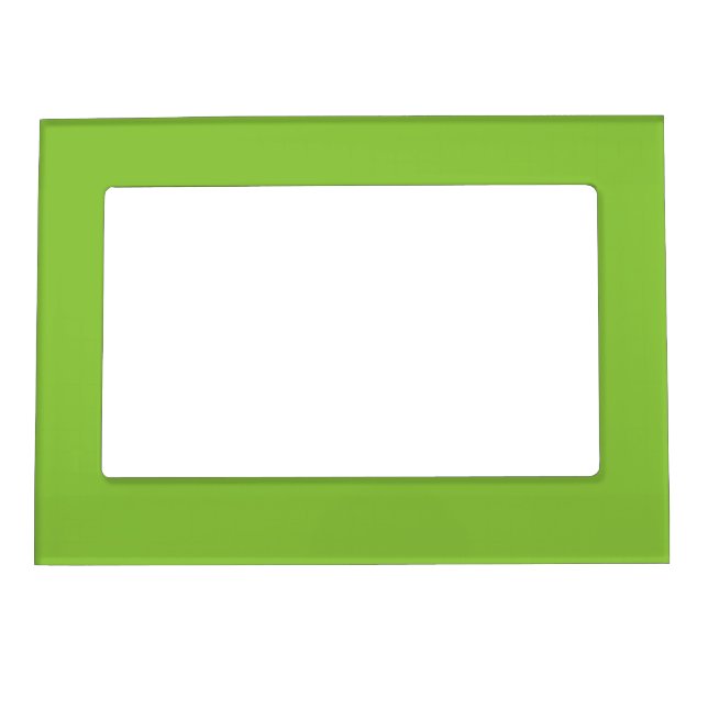 Flat Lime Green Background Texture  Magnetic Frame (Front)