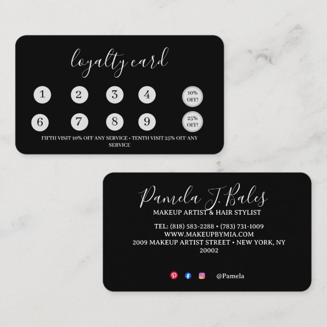 Flat Loyalty Card 3.5" x 2.0" (Front/Back)