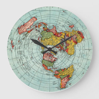 Flat Map Wall Clock