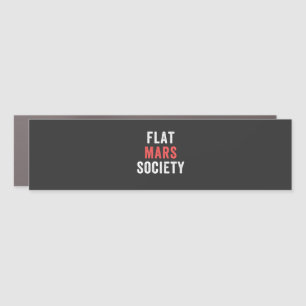 flat mars society car magnet