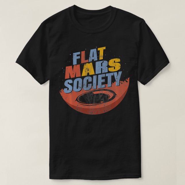 Flat Mars Society  Distressed Pullover  (Design Front)