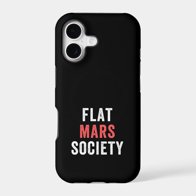 flat mars society iphone case (Back)