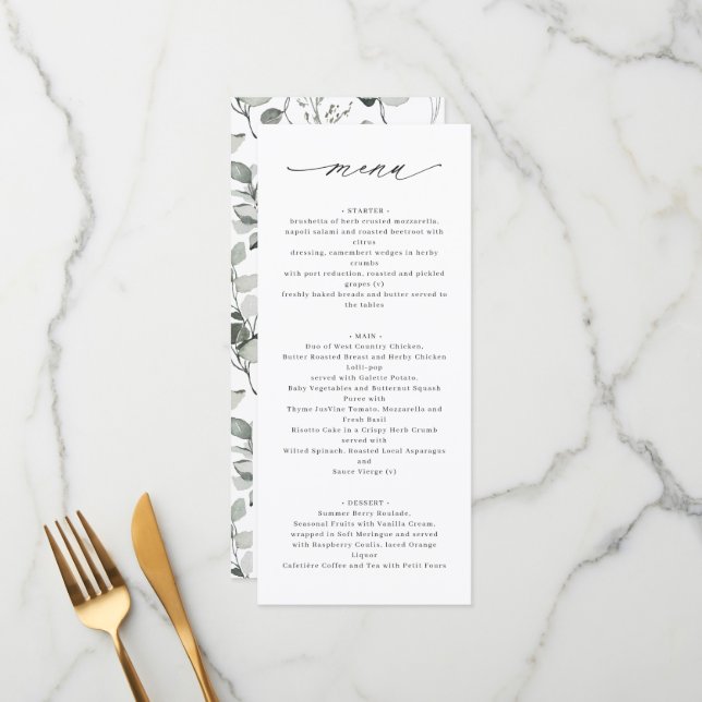 Flat Menu (Front/Back In Situ)