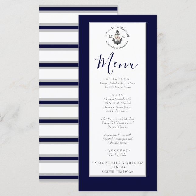 Flat Menu (Front/Back)