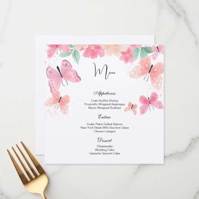 Flat Menu Card (Front/Back In Situ)