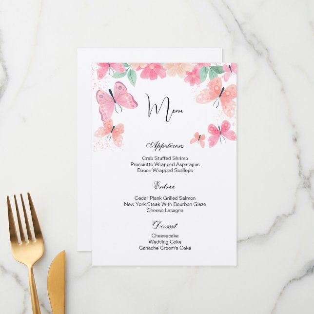 Flat Menu Card (Front/Back In Situ)