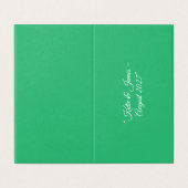 Flat Mint Green Background – Wedding Design (Outside Unfolded)