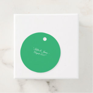 Flat Mint Green Background – Wedding Design Favor Tags