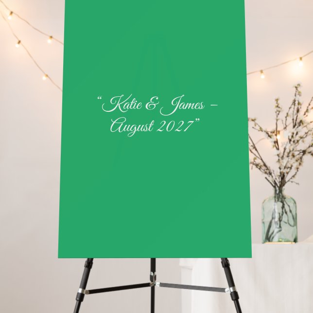 Flat Mint Green Background – Wedding Design Foam Board (In Situ (Stand))