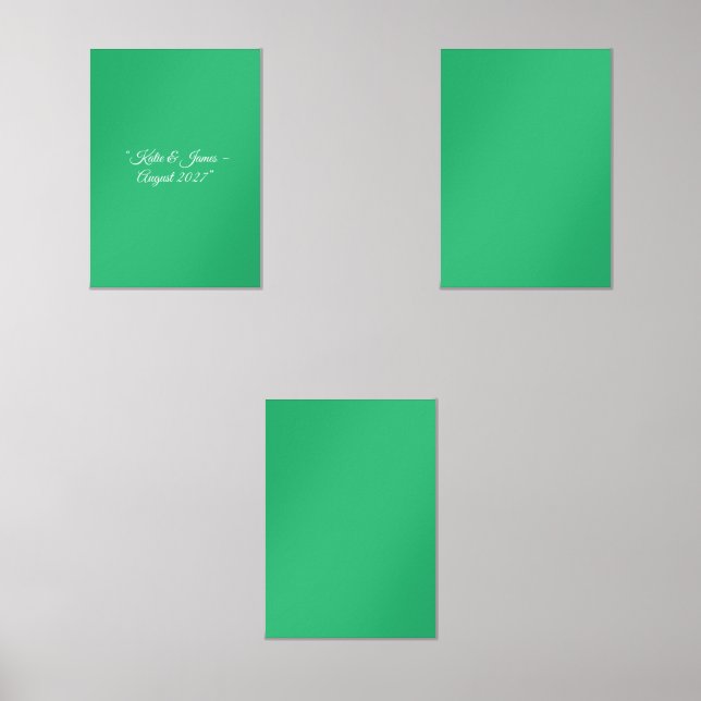 Flat Mint Green Background – Wedding Design Wall Art Sets (Front)