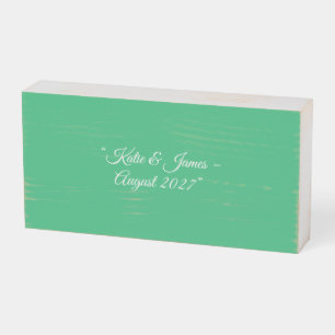 Flat Mint Green Background – Wedding Design Wooden Box Sign