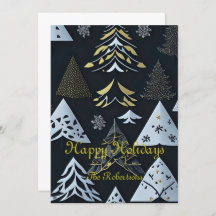 Flat Modern Elegant Holiday Card