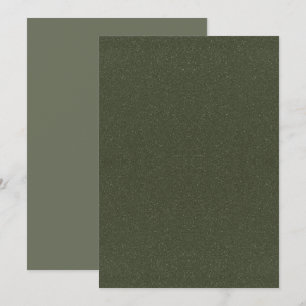 Flat Moss Green Glitter Advice Card – Customizable