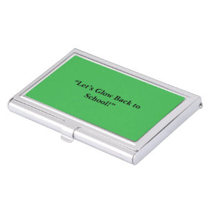 Flat Neon Green Background – School Texture Business Card Case