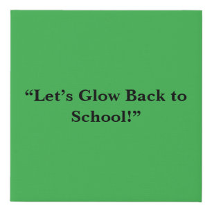 Flat Neon Green Background – School Texture Faux Canvas Print