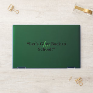 Flat Neon Green Background – School Texture HP Laptop Skin
