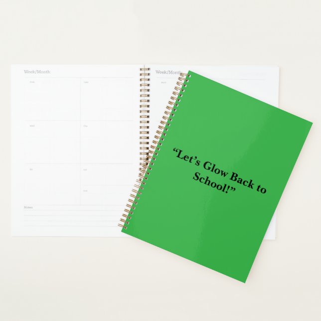 Flat Neon Green Background – School Texture Planner (Display)