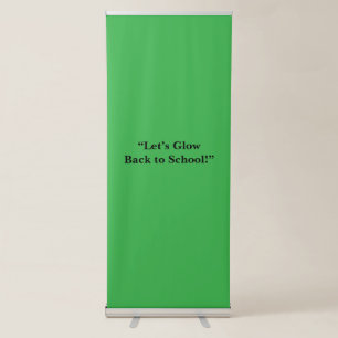 Flat Neon Green Background – School Texture Retractable Banner