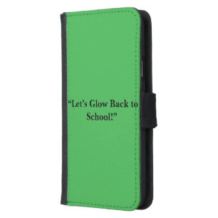 Flat Neon Green Background – School Texture Samsung Galaxy S5 Wallet Case