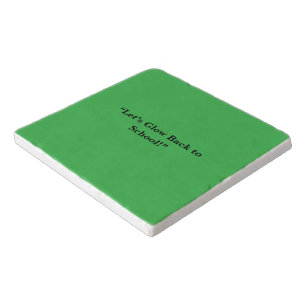 Flat Neon Green Background – School Texture Trivet