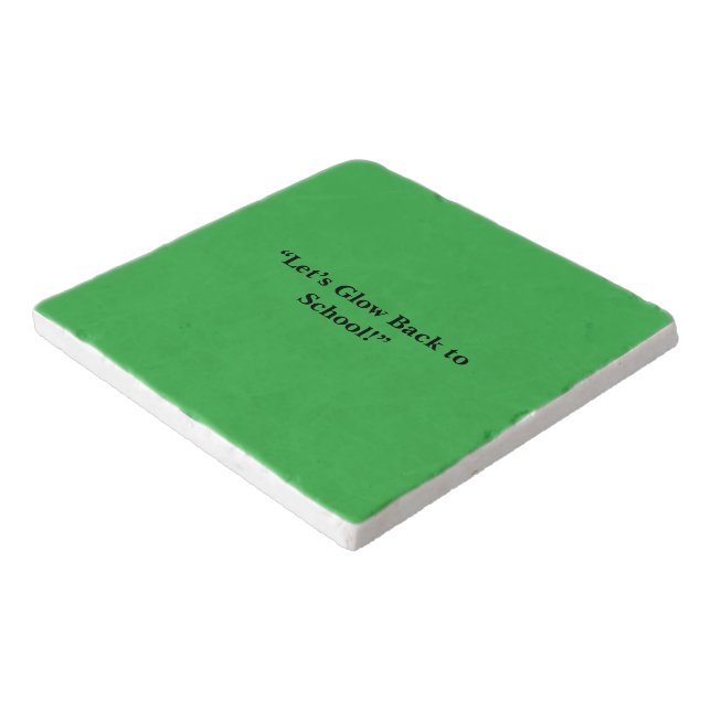 Flat Neon Green Background – School Texture Trivet (Corner)