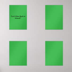 Flat Neon Green Background – School Texture Wall Art Sets