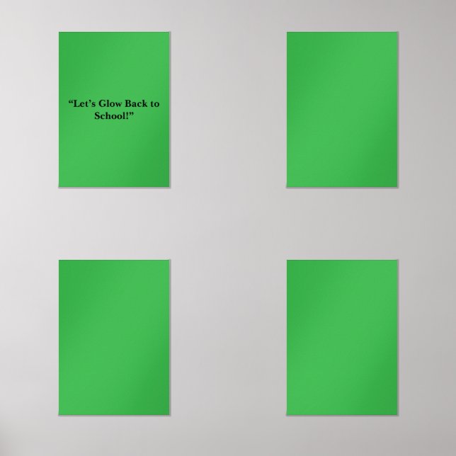 Flat Neon Green Background – School Texture Wall Art Sets (Front)