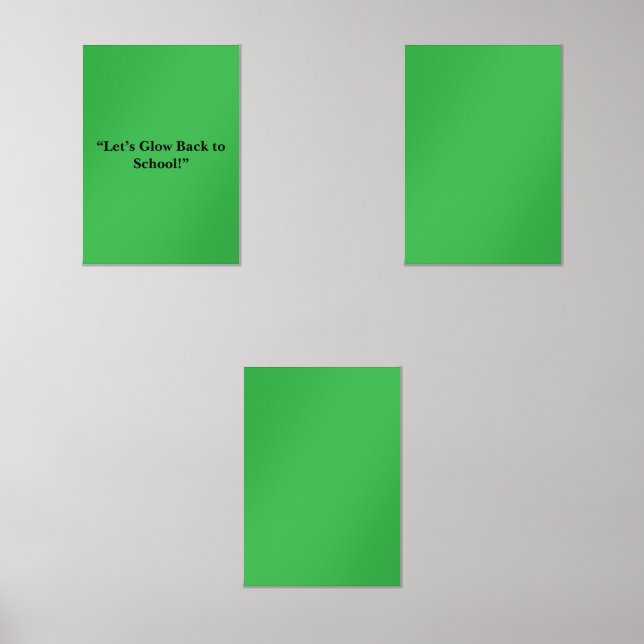 Flat Neon Green Background – School Texture Wall Art Sets (Front)