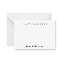 Flat note card