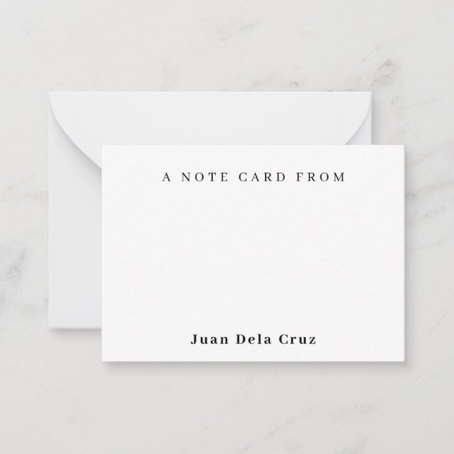 Flat note card (Front)