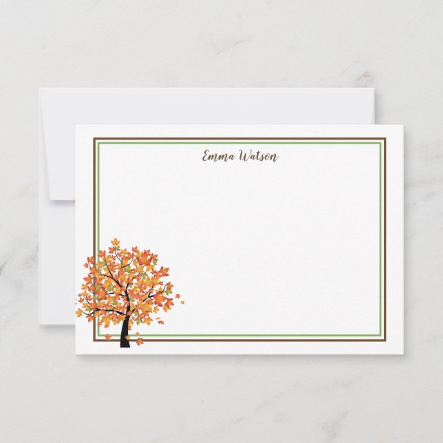 Flat Note Card-Autumn (Front)