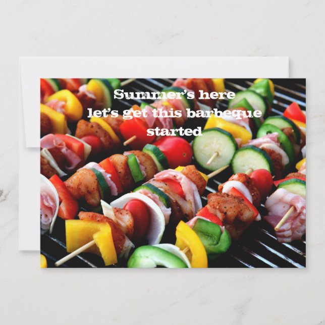 Flat Note Card-Barbeque Invite (Front)