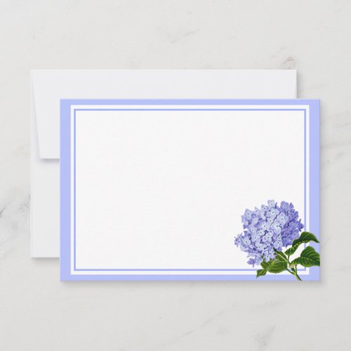 Flat Note Card_Blue Hydrangea