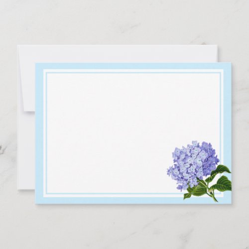 Flat Note Card_Blue Hydrangea