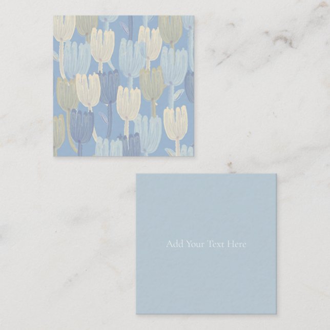 FLAT NOTE CARD : FLORAL HANDPAINTED (Front/Back)