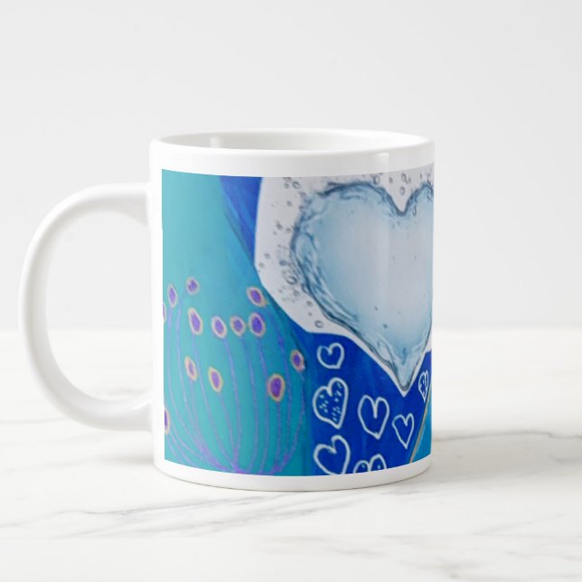 Flat Note Card Giant Coffee Mug (Left)