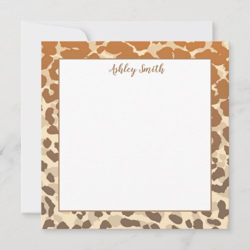 Flat Note Card_Leopard Print