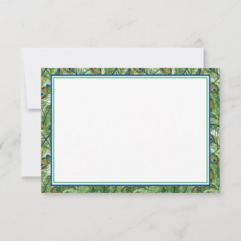 Flat Note Card-peacock Feathers by photographybydebbie at Zazzle